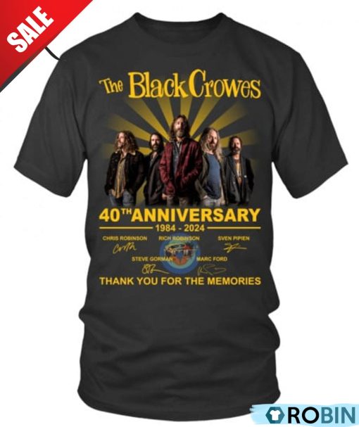 The Black Crowes 40th Anniversary 1984-2024 Thank You For The Memories Unisex Shirt, Hoodie