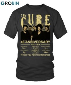 The Cure 46th Anniversary 1978 2024 Thank You For The Memories Unisex Shirt