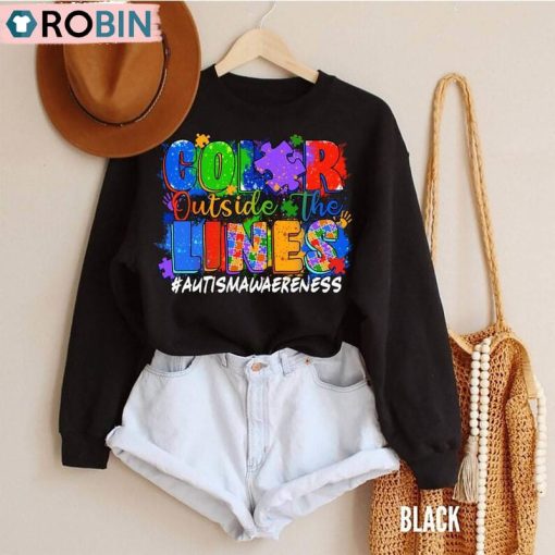 The Lines Autism Awareness Shirt, Autism Awareness Mom Long Sleeve Sweater