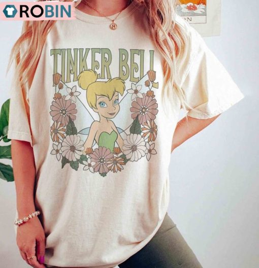 Tinker Bell Shirt Shirt, Comfort Tinkerbell Floral Epcot Sweater Tank Top