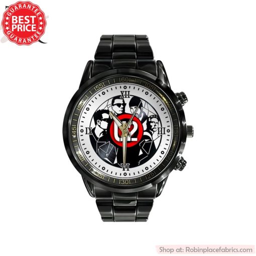 U2 Band Black Stainless Steel Watch