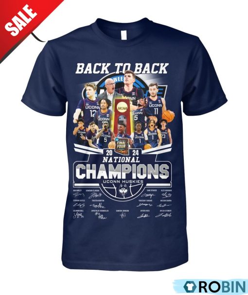Uconn Huskies Back To Back National Champions 2024 Unisex Shirt, Hoodie