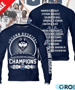 Uconn Huskies Big East Men’s Basketball Tournament Champions 2024 Hoodie – Navy