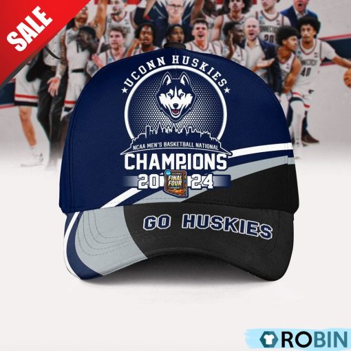 Uconn Huskies NCAA Men’s Basketball National Champions 2024 Go Huskies Classic Cap