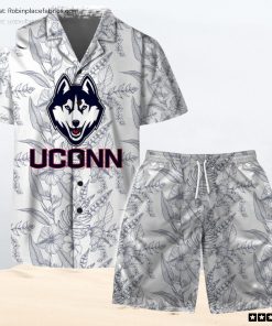 Uconn Huskies Ncaa Mens Basketball Final Four Pattern Hawaiian Shirt