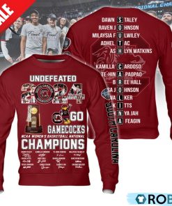 Undefeated 2024 South Carolina Gamecocks NCAA Women’s Basketball National Champions Hoodie – Garnet