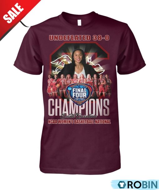 Undefeated 38-0 Champions South Carolina NCAA Women’s Basketball National Unisex Shirt, Hoodie