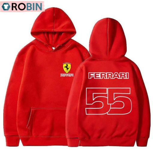 Unique 55 Ferrari Hoodie, Carlos Sainz Shirt Tank Top