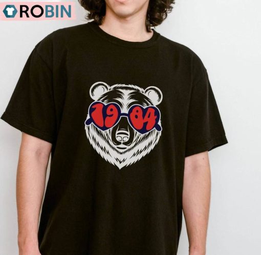 Vintage 1984 Papa Bear Shirt, Custom Birthday Short Sleeve Long Sleeve