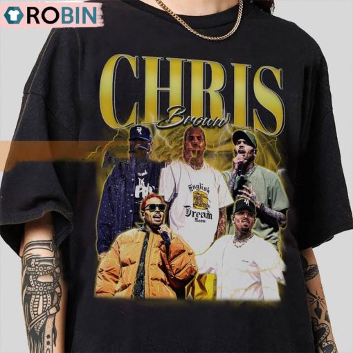 Vintage 90s Style Chris Brown Shirt, Unisex Cotton Sweater Hoodie