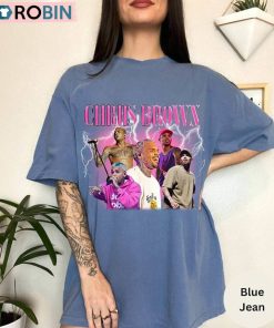 Vintage Chris Brown Breezy Shirt, Hip Hop Music Crewneck Sweatshirt Tee Tops
