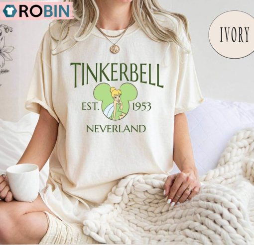 Vintage Disney Tinker Bell Shirt, Tinkerbell 1953 Neverland Long Sleeve Hoodie