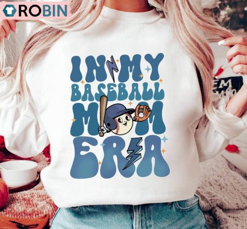 Vintage In My Baseball Mom Era Shirt, Baseball Lover Hoodie Tank Top