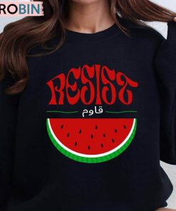 Watermelon Resist Sweatshirt, Abolition And The Liberation Of Palestin Long Sleeve Sweater