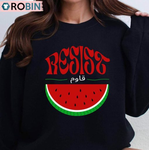 Watermelon Resist Sweatshirt, Abolition And The Liberation Of Palestin Long Sleeve Sweater