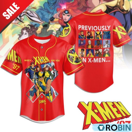 Which X-Men Are You Previously On X-Men Custom Baseball Jersey Shirt Style
