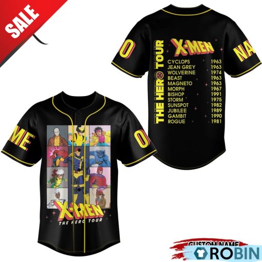 X-Men The Hero Tour Custom Baseball Jersey Shirt Style
