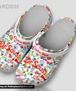 Custom Name Dr.Seuss The Cat In The Hat 3d Printed Classic Crocs