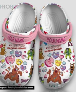 Custom Name Scooby Doo Valentine Bouquet 3d Printed Classic Crocs