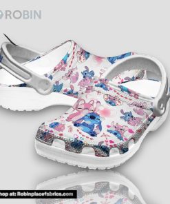 Custom Name Stitch & Angel Lilo Valentine 3d Printed Classic Crocs Custom Name Stitch & Angel Lilo Valentine 3d Printed Classic Crocs