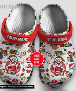 Custom Name Super Maro Merry Christmas 3d Printed Classic Crocs