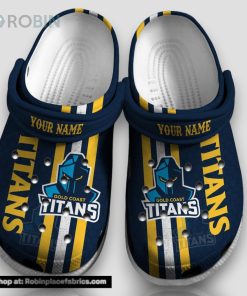 Nrl   Gold Coast Titans Personalized 3d Printed Classic Crocs For All Fans   Limited Edition