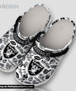 Oaklandlas Vegas Raiders Raider Nation 4 Life 3d Printed Classic Crocs Oaklandlas Vegas Raiders Raider Nation 4 Life 3d Printed Classic Crocs