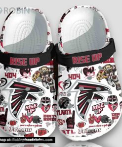 Rise Up Falcons Dirt Bird Peace Love Falcons 3d Printed Classic Crocs