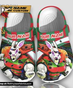 South Sydney Rabbitohs Personalized Name 3d 3d Printed Classic Crocs Gift For Nrl Fan