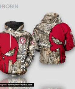 Alabama Crimson Tide Camouflage Veteran Hunting 3D Hoodie Alabama Crimson Tide Gifts For Him