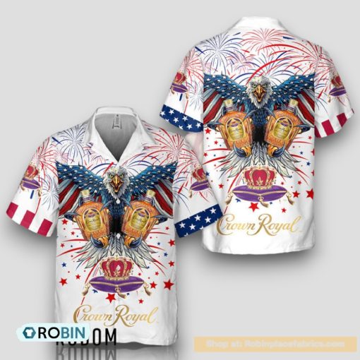 Aloha Fireworks Independence Day Crown Royal Hawaiian Shirt