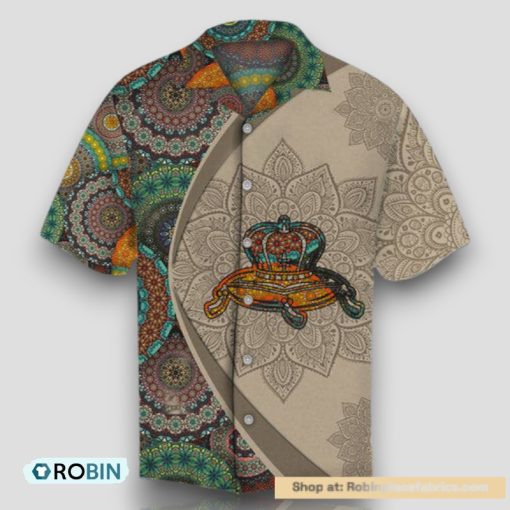 Aloha Mandala Crown Royal Hawaiian Shirt