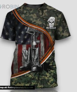 America In The Heart All Over Print 3D T Shirt For Military