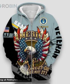 America Love It Or Leaver It Zip Hoodie