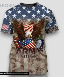 American Veteran All Over Print 3D T Shirt For Military