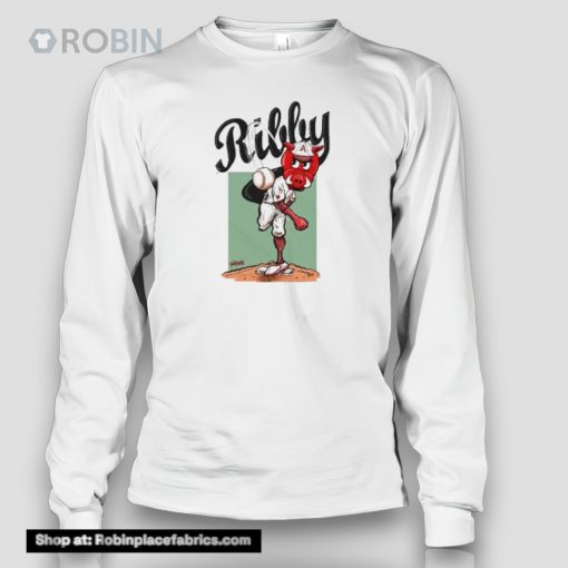 Arkansas Hogtoons Throwing Ribby Raglan Shirt