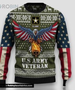 Armed Forces Army Military Veterans Day Gift For Father Christmas Ugly Sweater
