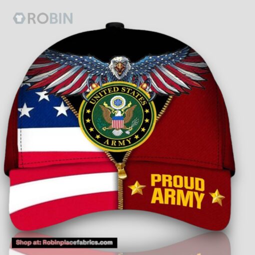 Armed Forces Army Military Veterans Day Gift For Father Dad Caps