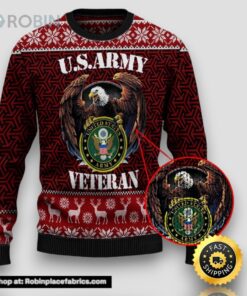 Armed Forces Army Military Veterans Day Gift For Father Dad Christmas Sweater