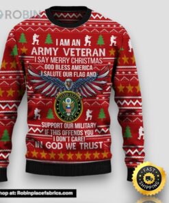 Armed Forces Army Military Veterans Day Gift For Father Dad Christmas Sweaters