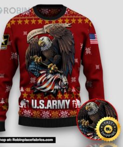 Armed Forces Army Military Veterans Day Gift For Father Dad Christmas Ugly Sweater