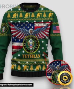 Armed Forces Army Military Veterans Day Gift For Father Dad Christmas Ugly Sweaters