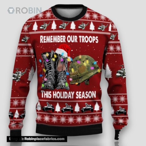 Armed Forces Army Navy Usmc Marine Air Forces Veteran Military Soldier Ugly Sweater_6494