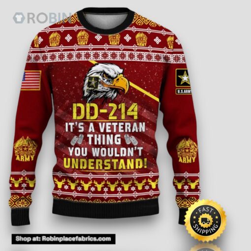 Armed Forces Army Veteran Military Soldier Ugly Sweater 3D