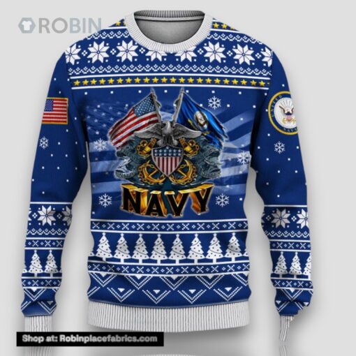 Armed Forces Navy Veteran Military Soldier Ugly Sweater 3D
