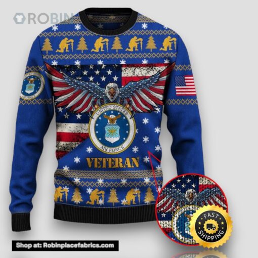Armed Forces Usaf Air Forces Military Veterans Day For Father Dad Christmas Ugly Sweater