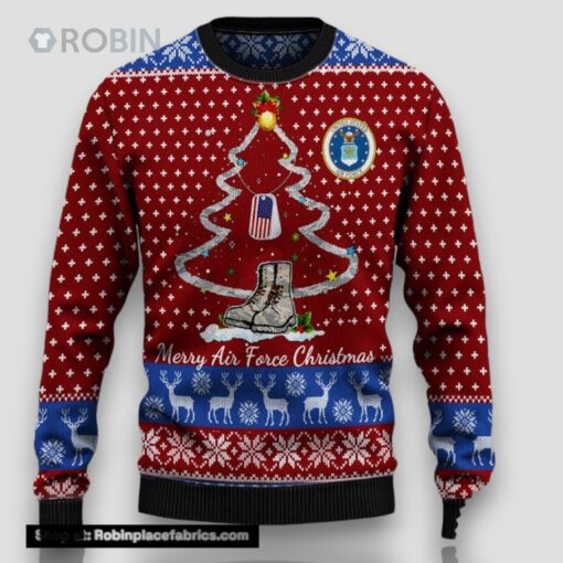 Armed Forces Usaf Air Forces Military Veterans Day Gift For Father Dad Christmas Ugly Sweater 3D