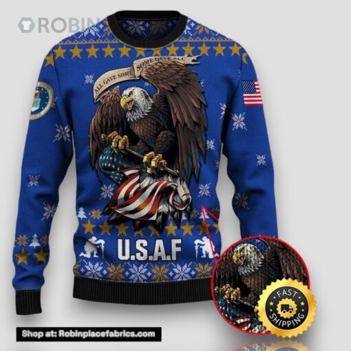 Armed Forces Usaf Air Forces Military Veterans Day Gift For Father Dad Sweater