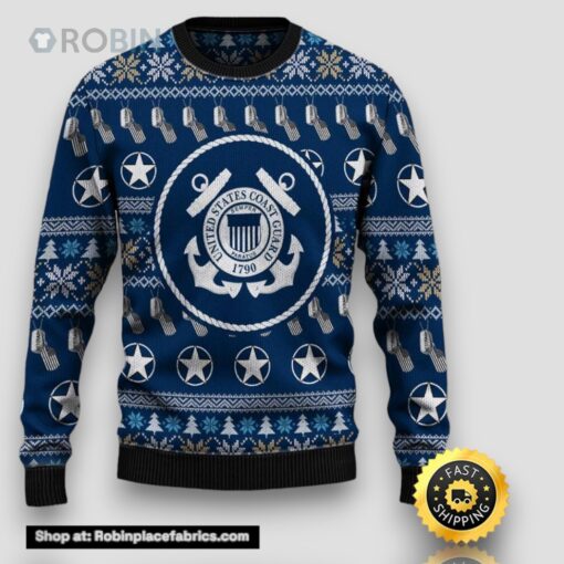 Armed Forces Uscg Coast Guard Military Veterans Day Gift For Father Dad Christmas Ugly