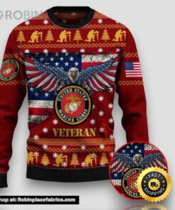 Armed Forces Usmc Marine Military Veterans Day Gift For Father Dad Christmas Ugly